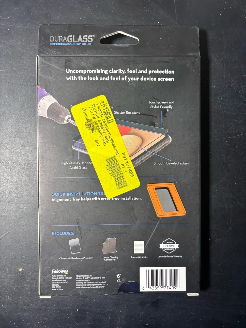 Tempered Glass Screen Protector for Samsung Galaxy A02s - Black